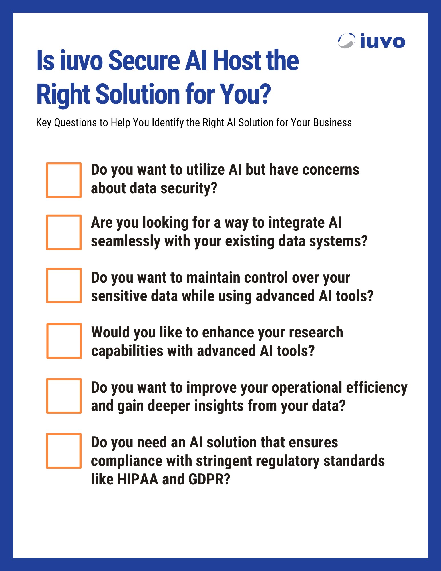 iuvo Secure AI Checklist